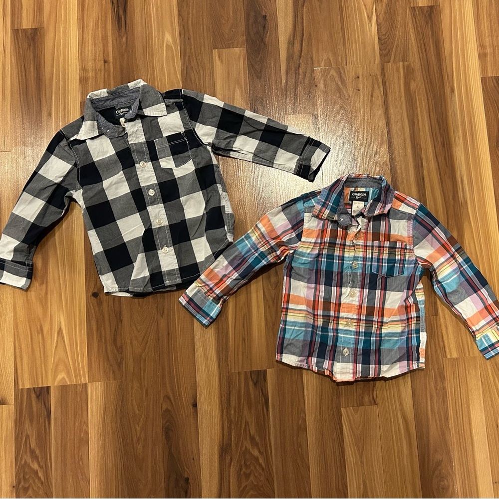 Oshkosh plaid shirts NWOT